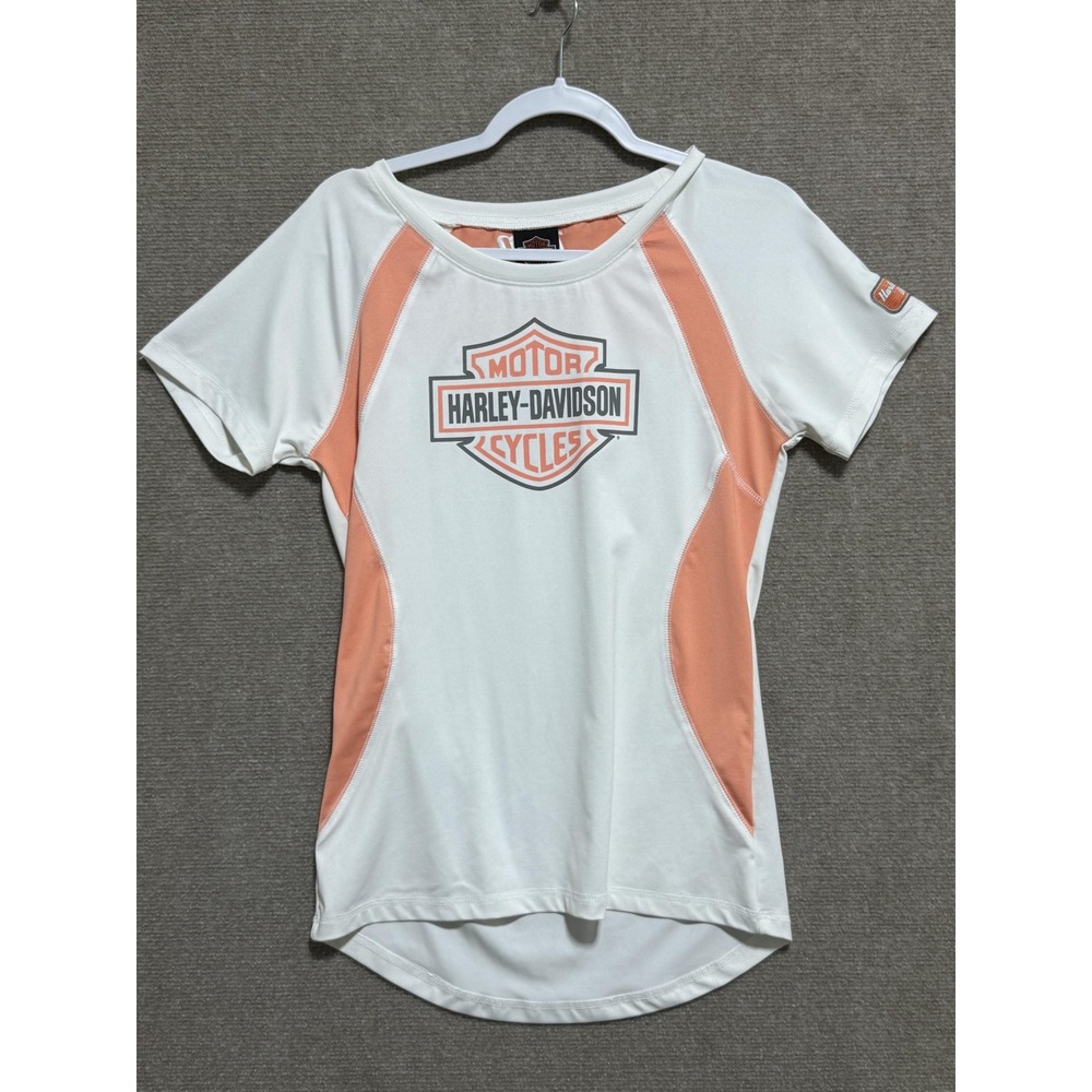 Harley-Davidson Shirt Womens Medium Bar Shield Short Sleeve Biker Motorcycle Tee